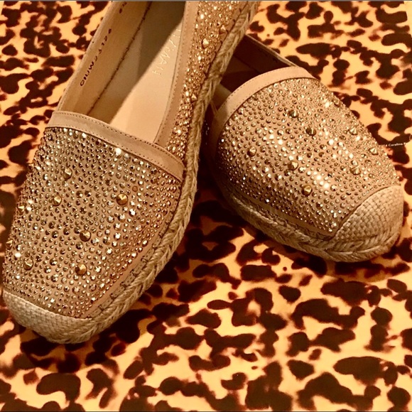 Stuart Weitzman Shoes - STUART WEITZMAN ROCKON STUDDED ESPADRILLE FLAT